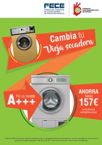 ACEAR. Consejos. Cambia tu secadora vieja