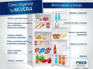 ACEAR. Consejos para organizar tu nevera. Ahorra espacio y energía
