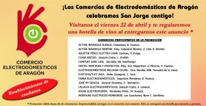 ACEAR. Promociones. Promoción San Jorge Regalo de Botella de Vino Huesca